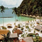 top view of elnido palawan beach photo