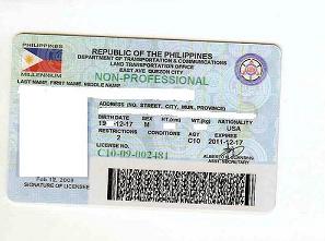 Philippines Driver License Restrictions