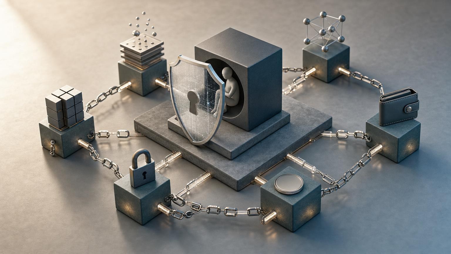 Public blockchain transaction paths connecting pseudonymous wallet addresses while off-chain data reveals possible links to real identities